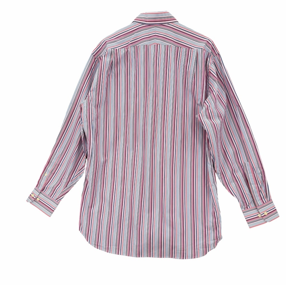 Peter Millar Multi Stripe Button Down Shirt Size 17 43 Classic Fit Cotton NWT - Picture 6 of 16